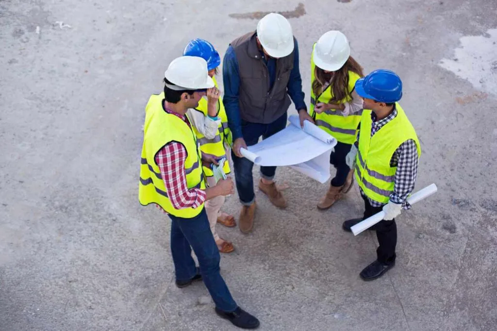 Site inspection with the team