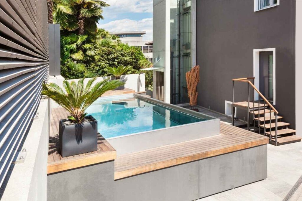 Semi-Above ground plunge pool