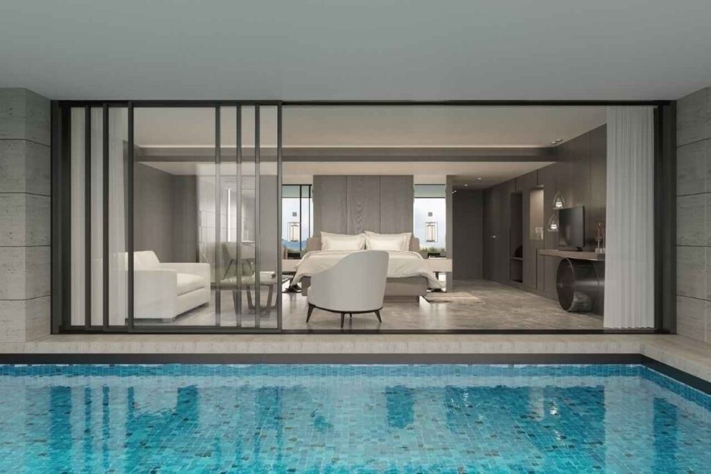 swimming pool inside house