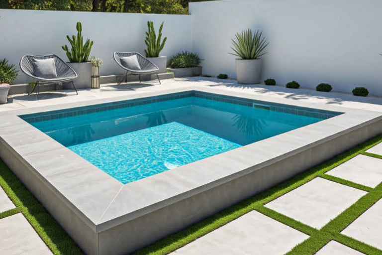 Semi above ground plunge pool