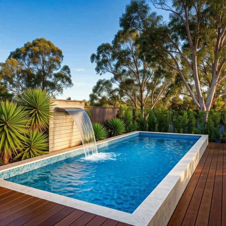 rectangle plunge pool concrete in Melbourne